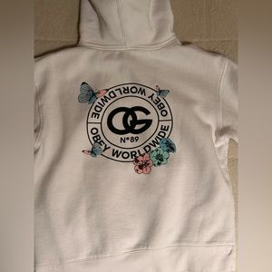 White obey hoodie